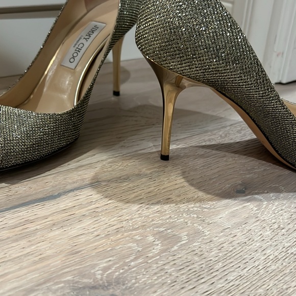 Jimmy Choi gold sparkle heels - Picture 6 of 6